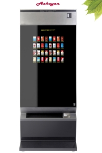 azkoyen-step-touch-screen cigarette vending machine blackfront