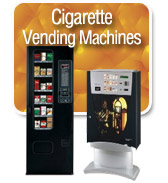 cigarette vending machines on display